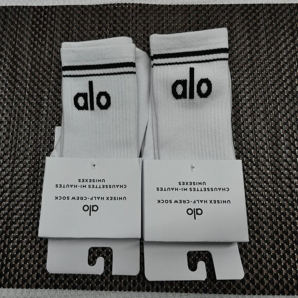 ALO Yoga Sport Socks 2-Pack Arch Support Breathable NWT（2-Pack）
